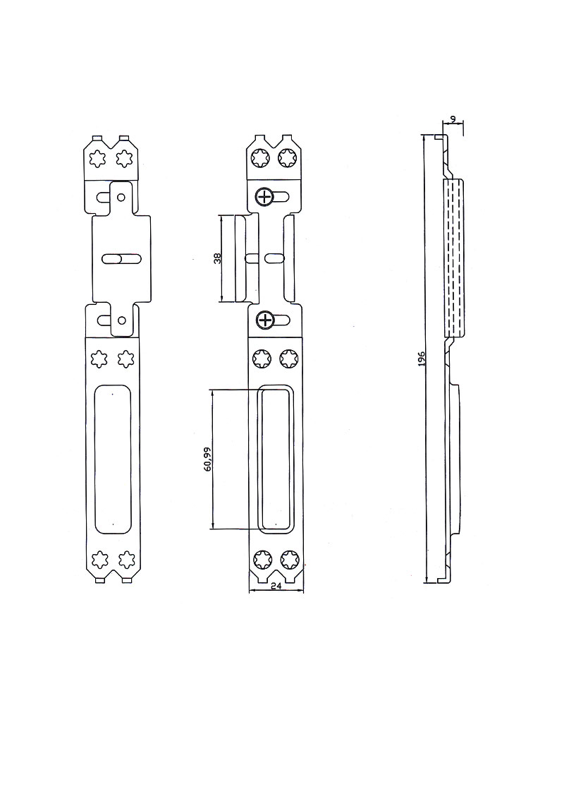 PVC Ayarlı Çelik Kilit Karşılığı ( Uzun ) PVCK002